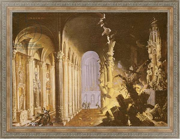 Постер King Asa of Judah destroying the statue of Priapus с типом исполнения На холсте в раме в багетной раме 484.M48.310