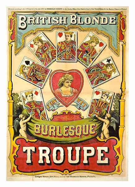 Постер British Blonde Burlesque Troupe с типом исполнения На холсте в раме в багетной раме 221-03
