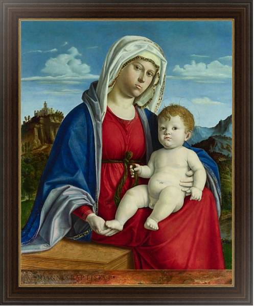 Постер Дева Мария с младенцем 10 с типом исполнения На холсте в раме в багетной раме 1.023.151