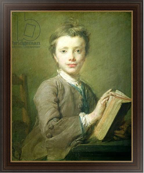 Постер A Boy with a Book, c.1740 с типом исполнения На холсте в раме в багетной раме 1.023.151