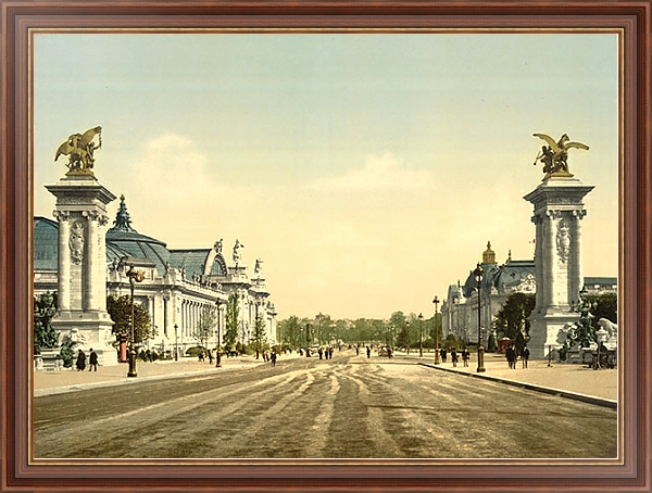 Постер Франция. Париж, проспект Никола II с типом исполнения На холсте в раме в багетной раме 35-M719P-83