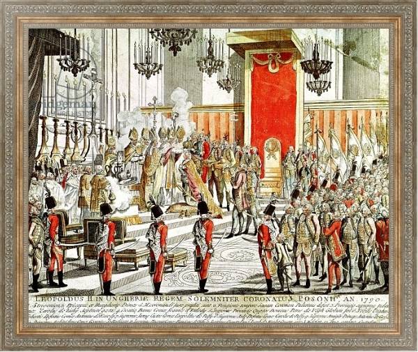 Постер The Coronation of Leopold II at Bratislava in 1790 с типом исполнения На холсте в раме в багетной раме 484.M48.310
