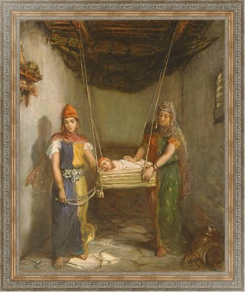 Постер Scene in the Jewish Quarter of Constantine с типом исполнения На холсте в раме в багетной раме 484.M48.310