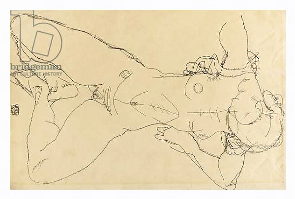 Постер Reclining female nude, 1914 1 с типом исполнения На холсте в раме в багетной раме 221-03