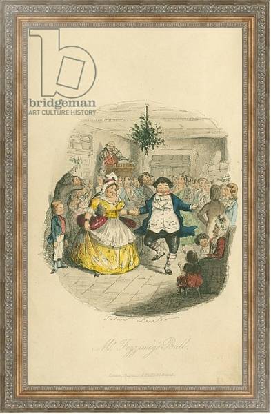Постер Fezziwig's Ball - A Christmas Carol, 1843 с типом исполнения На холсте в раме в багетной раме 484.M48.310