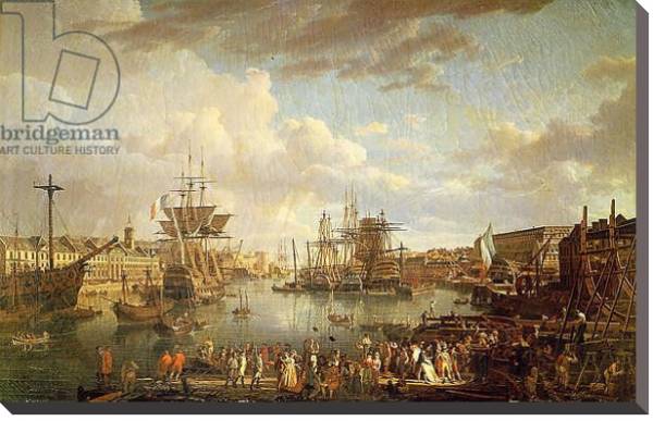 Постер View of the Port at Brest с типом исполнения На холсте без рамы