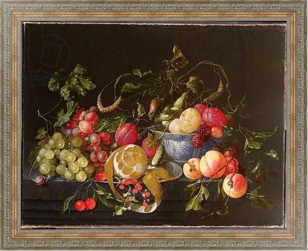Постер A Still Life of Fruit с типом исполнения На холсте в раме в багетной раме 484.M48.310