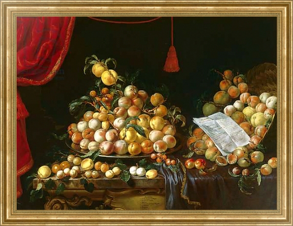 Постер Peaches and apricots с типом исполнения На холсте в раме в багетной раме NA033.1.051