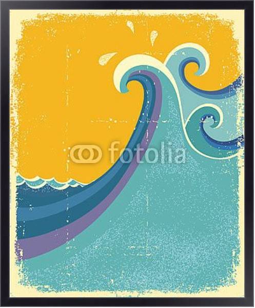 Постер Море 2 с типом исполнения На холсте в раме в багетной раме 221-01