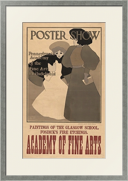 Постер Poster show, Pennsylvania Academy of the Fine Arts, Philadelphia с типом исполнения Под стеклом в багетной раме 1727.2510