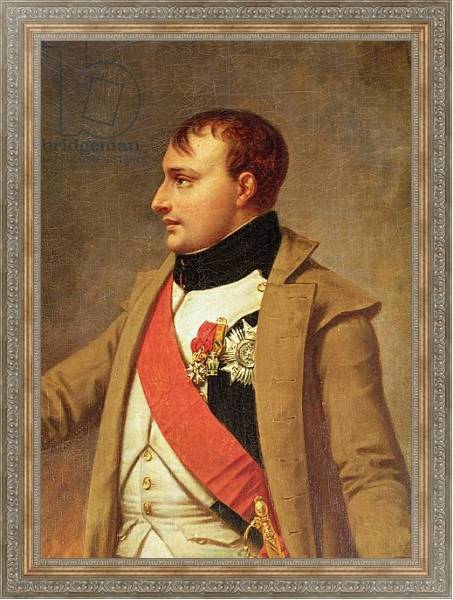 Постер Detail of Napoleon meeting Francis II after the Battle of Austerlitz, c.1812 с типом исполнения На холсте в раме в багетной раме 484.M48.310