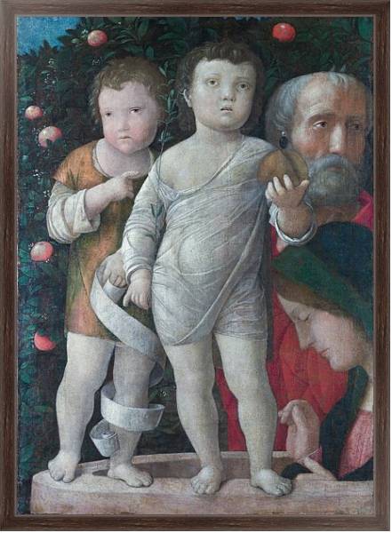 Постер Святое семейство и святой Джон с типом исполнения На холсте в раме в багетной раме 221-02