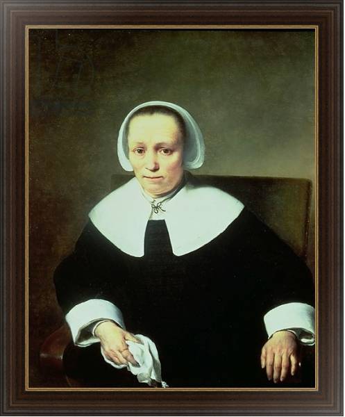 Постер Portrait of a Lady with White Collar and Cuffs с типом исполнения На холсте в раме в багетной раме 1.023.151