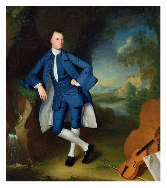 Постер Portrait of Man, c.1758-60 с типом исполнения На холсте в раме в багетной раме 221-03