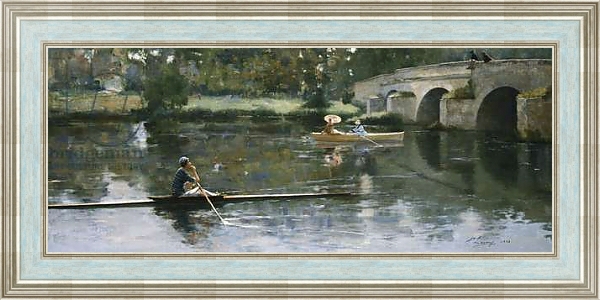 Постер The Bridge at Grez, 1883 с типом исполнения На холсте в раме в багетной раме NA053.0.114