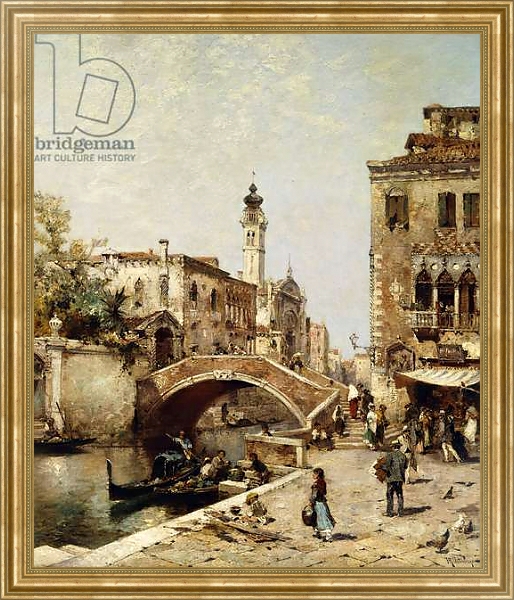 Постер Santa Catarina Canal, Venice, с типом исполнения На холсте в раме в багетной раме NA033.1.051
