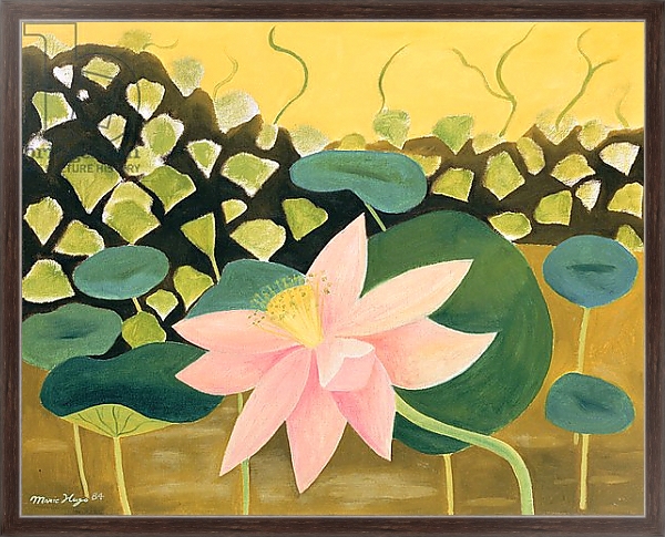 Постер Lotus Flower, 1984 с типом исполнения На холсте в раме в багетной раме 221-02