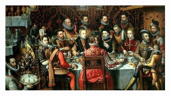 Постер The Banquet of the Monarchs, c.1579 с типом исполнения На холсте в раме в багетной раме 221-03