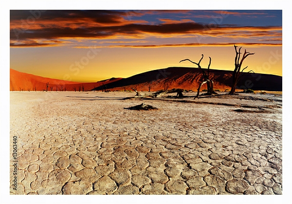 Постер Пустыня Намиб, Соссусфлей, Намибия с типом исполнения На холсте в раме в багетной раме 221-03