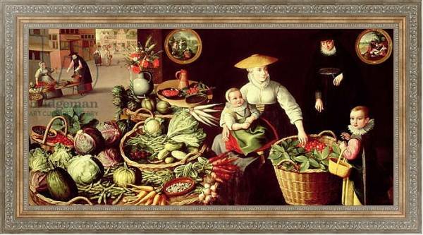Постер Vegetable Market с типом исполнения На холсте в раме в багетной раме 484.M48.310