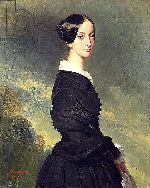 Постер Portrait of Francisca Caroline de Braganca 1844 с типом исполнения На холсте без рамы