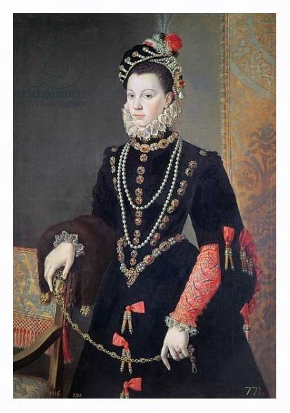 Постер Elizabeth de Valois, 1604-8 с типом исполнения На холсте в раме в багетной раме 221-03