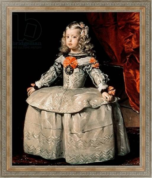 Постер Portrait of the Infanta Margarita Aged Five, 1656 с типом исполнения На холсте в раме в багетной раме 484.M48.310