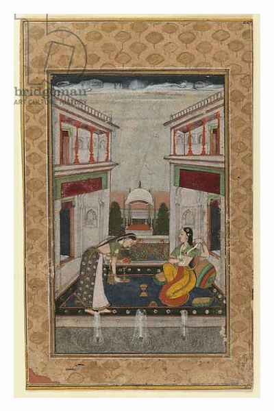 Постер Syam Kalyan Ragini, c.1740-1750 с типом исполнения На холсте в раме в багетной раме 221-03