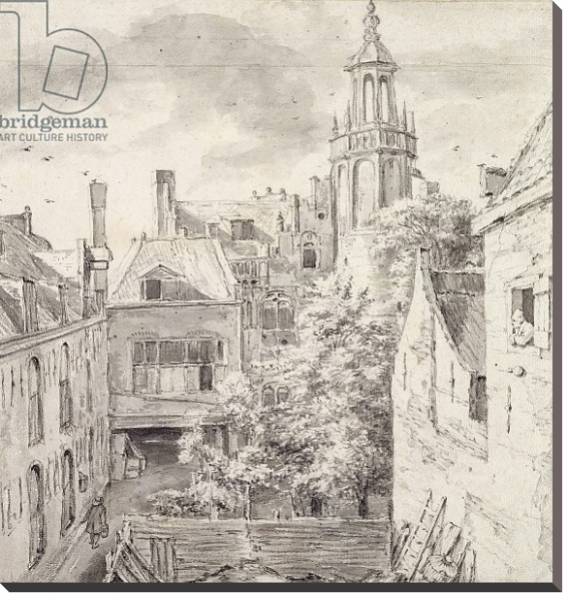 Постер View of the Courtyard of the House of the Archers in Amsterdam с типом исполнения На холсте без рамы