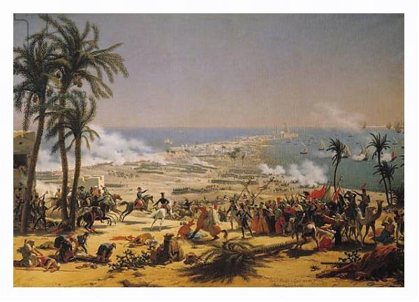 Постер The Battle of Aboukir, 25th July 1799 2 с типом исполнения На холсте в раме в багетной раме 221-03