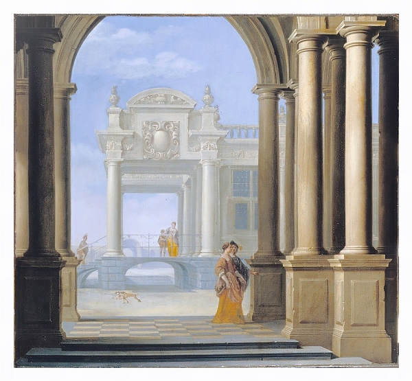 Постер The Entrance to a Palace с типом исполнения На холсте в раме в багетной раме 221-03