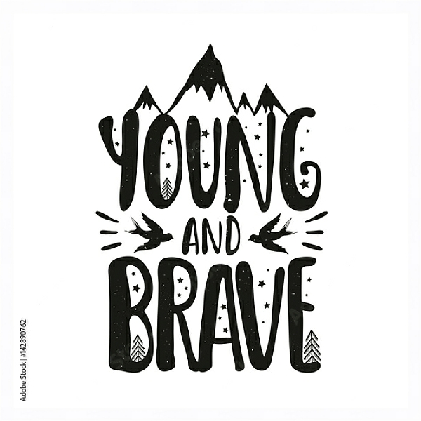 Постер Young and Brave с типом исполнения На холсте в раме в багетной раме 221-03