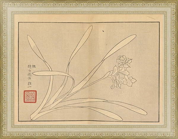 Постер Sakai Hōitsu gajō, Pl.10 с типом исполнения Акварель в раме в багетной раме 484.M48.725