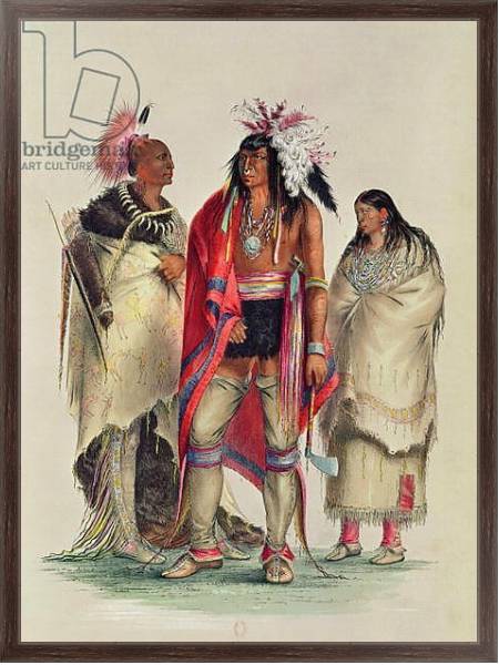 Постер North American Indians, c.1832 с типом исполнения На холсте в раме в багетной раме 221-02