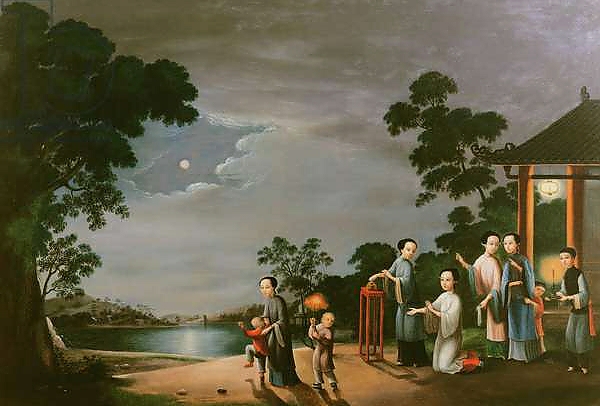 Постер Mid-Autumn Moon Festival, c.1800 с типом исполнения На холсте без рамы