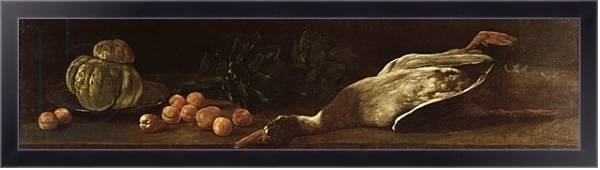 Постер Still Life with a Duck, 1863 с типом исполнения На холсте в раме в багетной раме 221-01