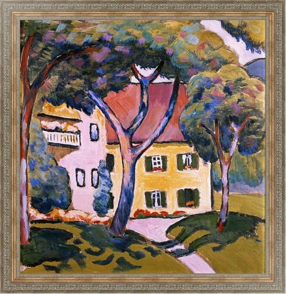 Постер House in a Landscape с типом исполнения На холсте в раме в багетной раме 484.M48.310