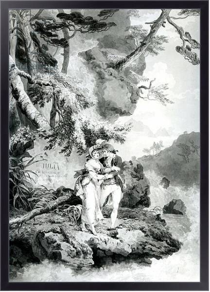Постер St Preux and Julia, 1786 с типом исполнения На холсте в раме в багетной раме 221-01