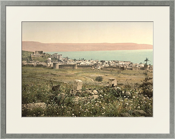 Постер Израиль. Тверия, панорамный вид с типом исполнения Под стеклом в багетной раме 1727.2510