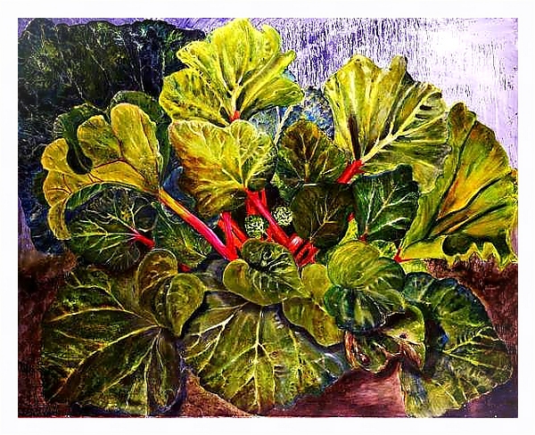 Постер rhubarb с типом исполнения На холсте в раме в багетной раме 221-03