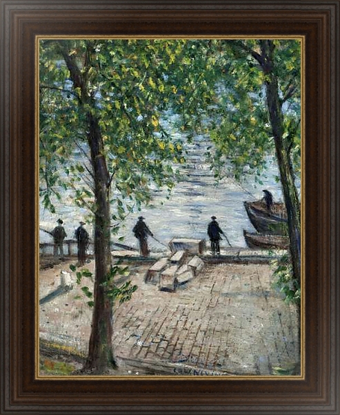 Постер Fishermen on the Seine, 1939 с типом исполнения На холсте в раме в багетной раме 1.023.151