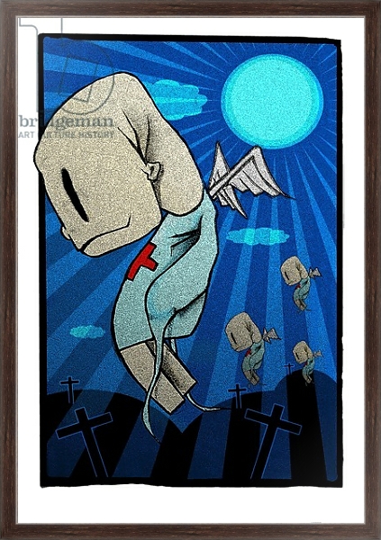 Постер zombies,2012, с типом исполнения На холсте в раме в багетной раме 221-02