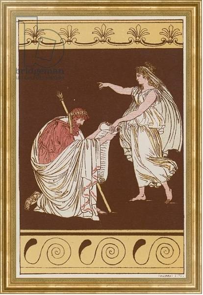 Постер Numa Pompilius & the Nymph Egeria с типом исполнения На холсте в раме в багетной раме NA033.1.051