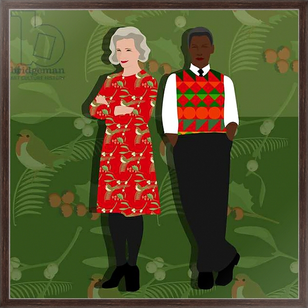 Постер Christmas Vibes с типом исполнения На холсте в раме в багетной раме 221-02