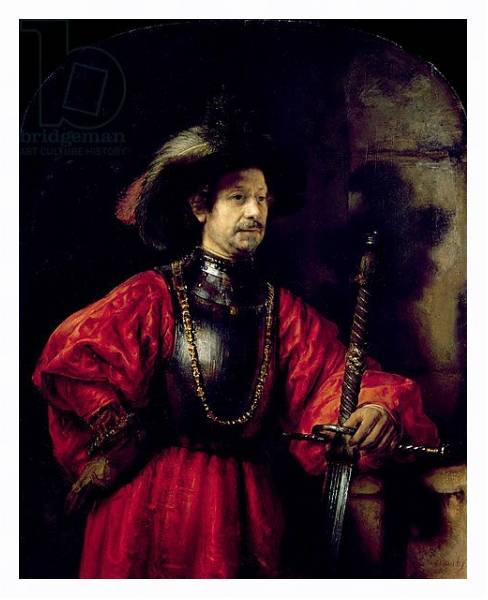 Постер Portrait of a man in military costume, 1650 с типом исполнения На холсте в раме в багетной раме 221-03