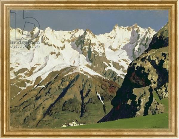Постер Mont Blanc Mountains, 1897 с типом исполнения На холсте в раме в багетной раме NA033.1.051