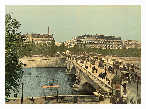 Постер Франция. Париж, мост Альма с типом исполнения На холсте в раме в багетной раме 221-03