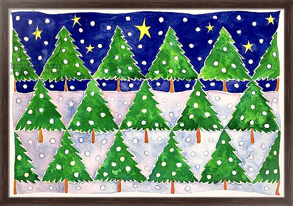 Постер Stars and Snow с типом исполнения На холсте в раме в багетной раме 221-02
