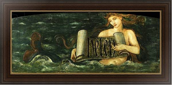 Постер Helen, a Mermaid, c.1880 с типом исполнения На холсте в раме в багетной раме 1.023.151