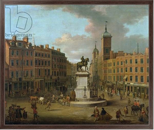 Постер A View of Charing Cross and Northumberland House, 1746 с типом исполнения На холсте в раме в багетной раме 221-02